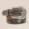 Fancy Tooled Overlay Belt