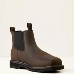 Groundrancher Chelsea Wide Square Toe Steel Toe Work Boot