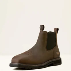 Groundrancher Chelsea Wide Square Toe Steel Toe Work Boot