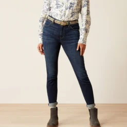 High Rise Bridle Skinny Jeans