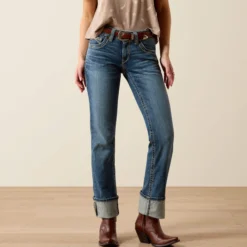 Mid Rise Estelle Straight Leg Jeans