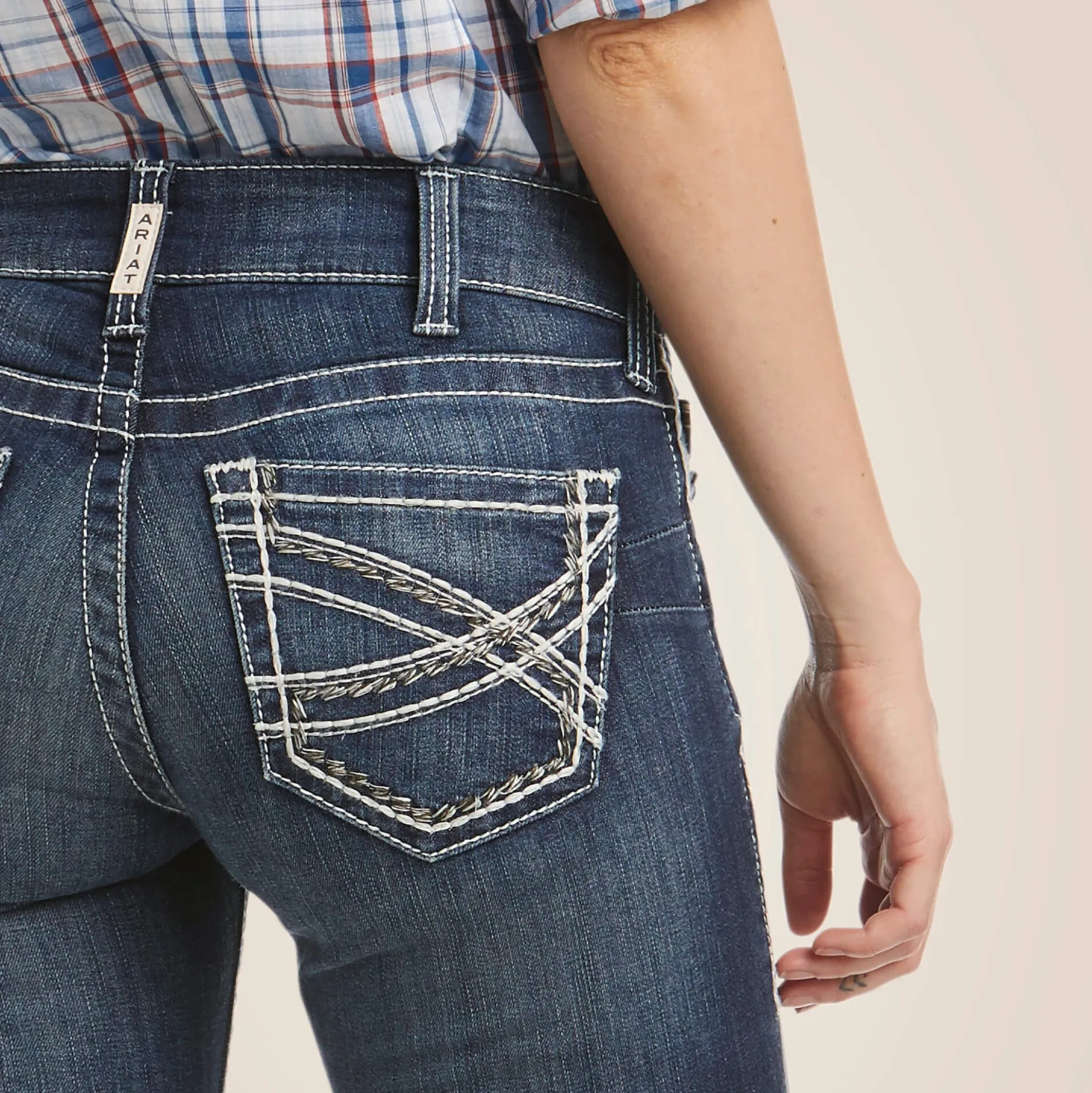 R.E.A.L. Mid Rise Stretch Entwined Boot Cut Jean