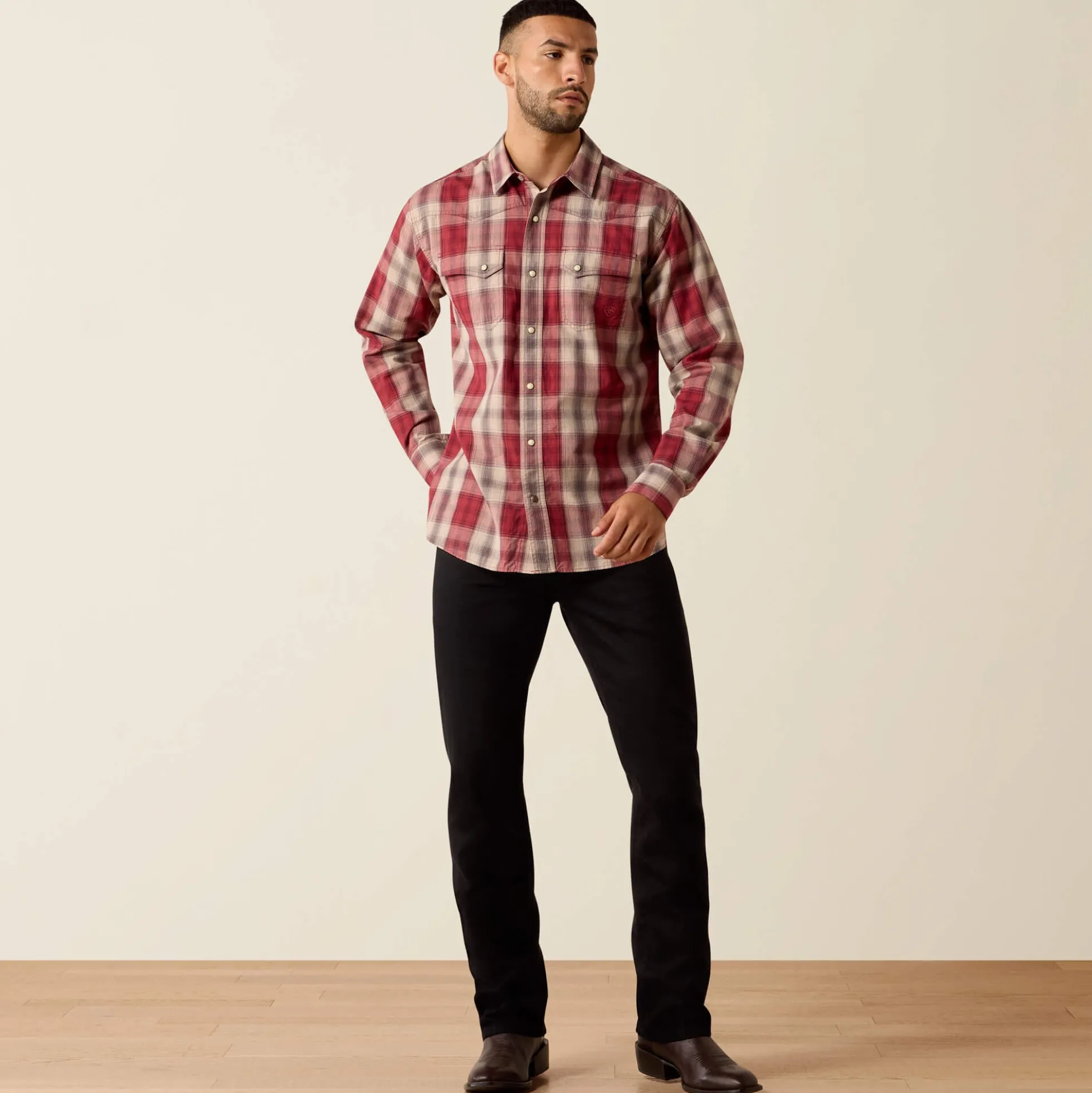 Retro Hawthorne Fitted Western Snap Shirt