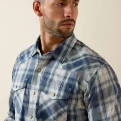 Retro Heathcliff Fitted Western Snap Shirt