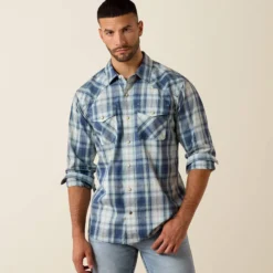 Retro Heathcliff Fitted Western Snap Shirt